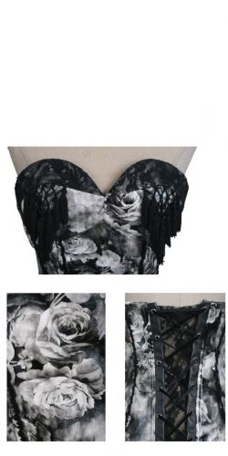  CORSET Punk Rave Y-387/BK-WH /  /  /  /  7