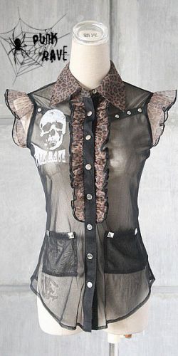  BLOUSE Punk Rave Y-177/BK-YE  3
