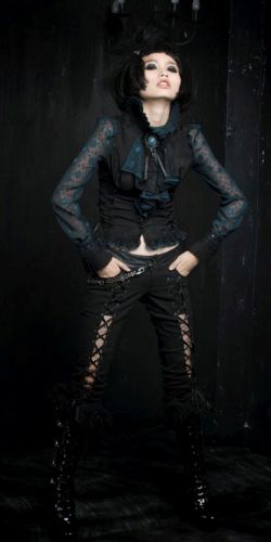  c  BLOUSE Punk Rave Y-361/BK-BL  4
