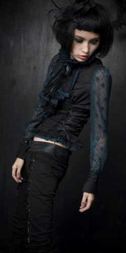  c  BLOUSE Punk Rave Y-361/BK-BL  3