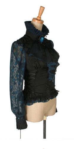  c  BLOUSE Punk Rave Y-361/BK-BL  10