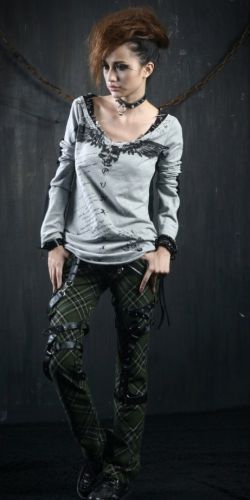  TROUSERS Punk Rave K-124/GR  4