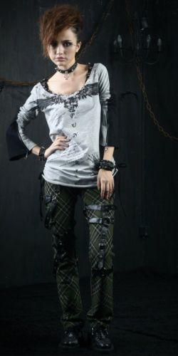  TROUSERS Punk Rave K-124/GR  2