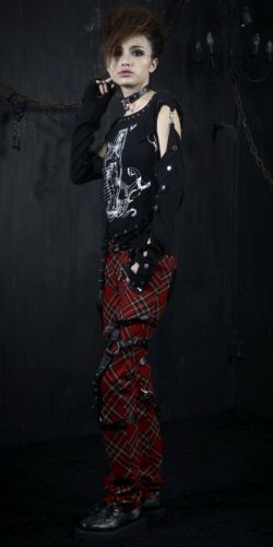  TROUSERS Punk Rave K-124/RD  4