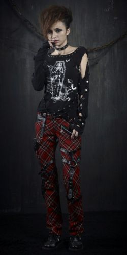  TROUSERS Punk Rave K-124/RD  2