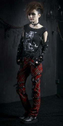  TROUSERS Punk Rave K-124/RD  3