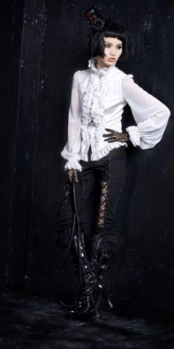 c  BLOUSE Punk Rave LY-004/WH  3