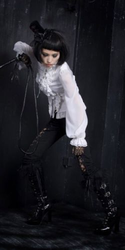  c  BLOUSE Punk Rave LY-004/WH  9