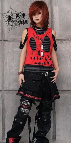  T-SHIRT Punk Rave T-099/BK-RD  2