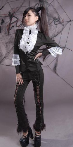  c  BLOUSE Punk Rave Y-244/BK-WH  2