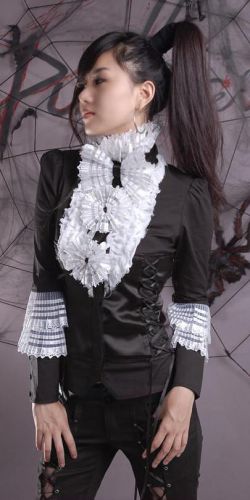  c  BLOUSE Punk Rave Y-244/BK-WH  6