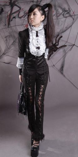  c  BLOUSE Punk Rave Y-244/BK-WH  4