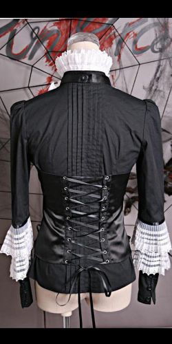  c  BLOUSE Punk Rave Y-244/BK-WH  9