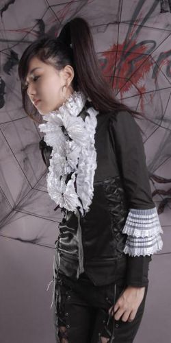  c  BLOUSE Punk Rave Y-244/BK-WH  5