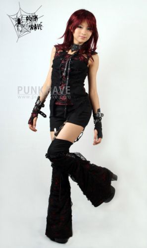  T-SHIRT Punk Rave T-247/BK-RD  2