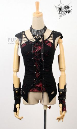  T-SHIRT Punk Rave T-247/BK-RD  4