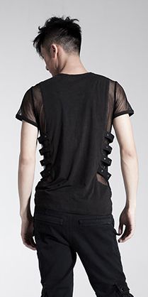  T-SHIRT Punk Rave T-311/BK-GY  8