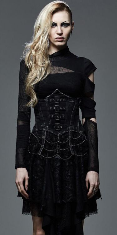  CORSET Punk Rave Y-578/BK-SI  2