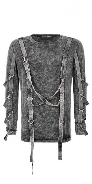  longsleeve Punk Rave T-426/BK-GY  4