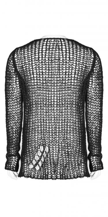  Broken Pullover Sweater Punk Rave OPM-004TMM/BK  3