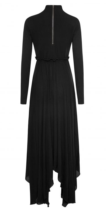  Goth Retro High Neck Hollow-out Irregular Hem Mystical Dress Punk Rave OPQ-202LQF/BK  3