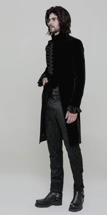  Gothic Simple Three-quarter coat Punk Rave OY-867XCM/BK  6