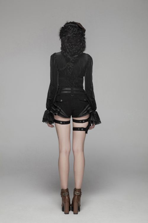 Steampunk Short Punk Rave WK-373XDF/BK  6