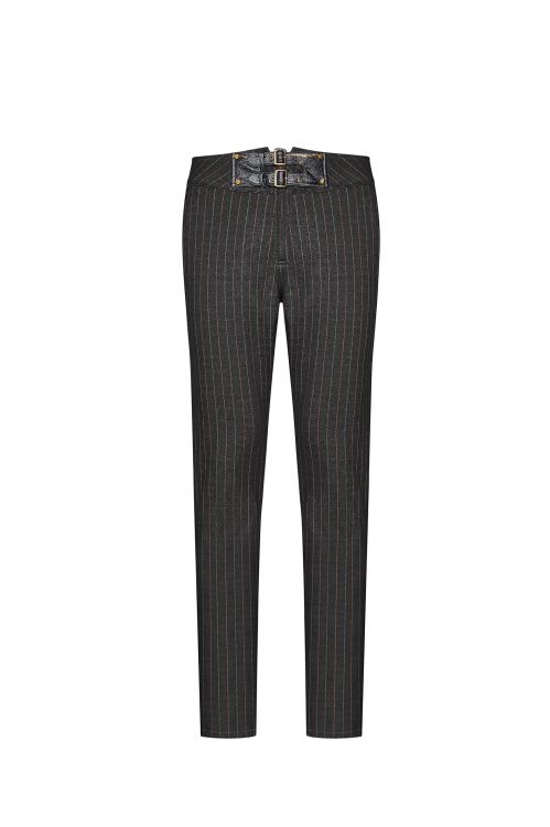  Gentleman Style Vertical Trousers Punk Rave WK-383XCM/BK-CO  2