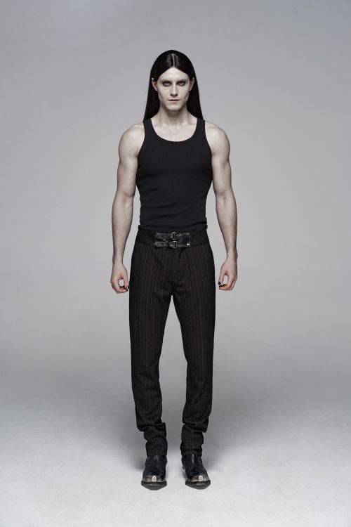  Gentleman Style Vertical Trousers Punk Rave WK-383XCM/BK-CO  5