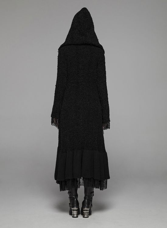  Gothic Thickened Woolen Cardigan Punk Rave WM-047HMF/BK  7
