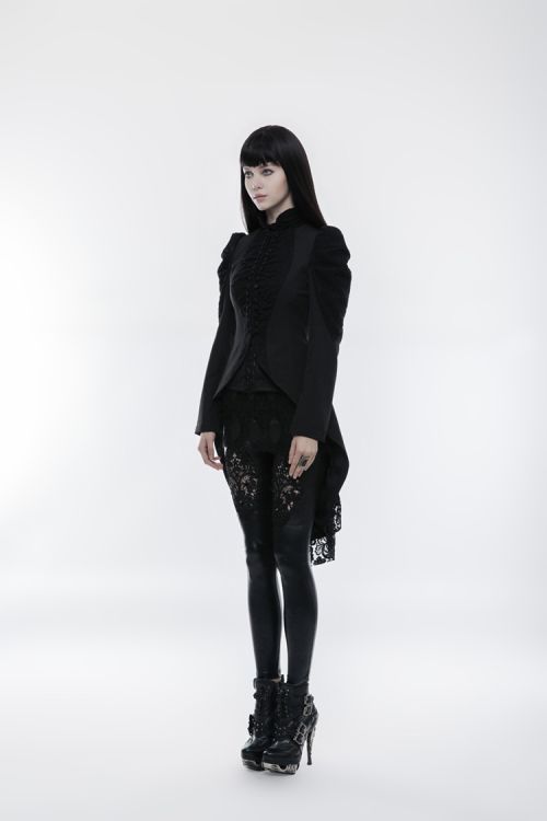  Gothic Gorgeous vintage long coat Punk Rave WY-831LCF/BK  5