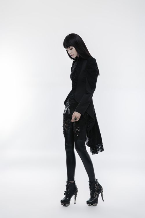  Gothic Gorgeous vintage long coat Punk Rave WY-831LCF/BK  8