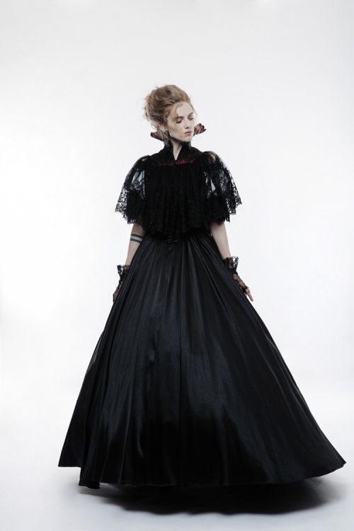  The gothic bat short cloak Punk Rave WY-834DPF/BK-RD  7