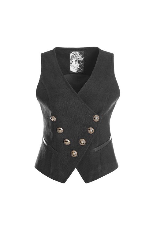  Uniform Woolen Waistcoat Punk Rave WY-891MJF/BK  2