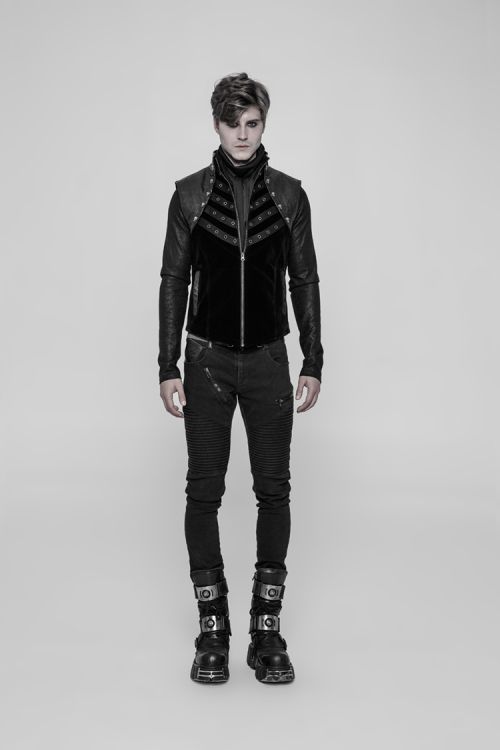  Punk Metal Vest Punk Rave WY-910MJM/BK  5
