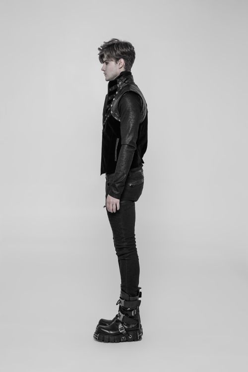  Punk Metal Vest Punk Rave WY-910MJM/BK  6