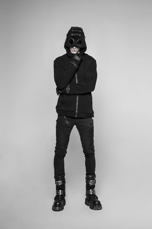  Punk Hooded Sweater Cardigan Punk Rave WY-921ZDM/BK  7