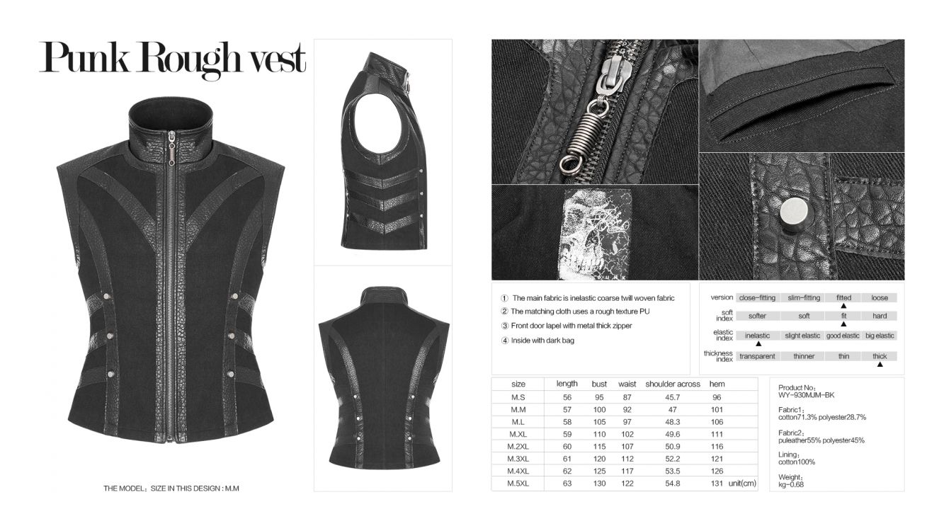 Punk Rough vest Punk Rave WY-930MJM/BK  8