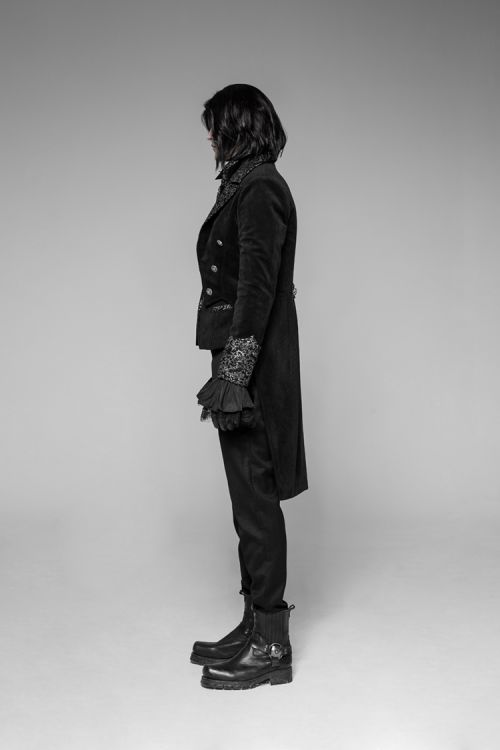 Пальто Gothic Dress with Swallow Tail Coat Punk Rave WY-947LCM/BK-SI Изображение 6