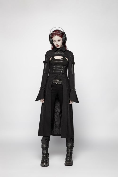  Punk Futuristic Long Coat Punk Rave WY-981XCF/BK  6