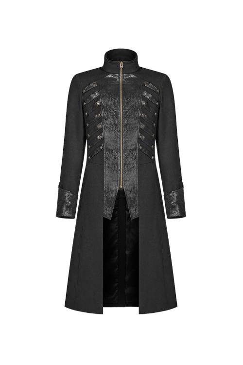 Steampunk Mid-length Coat Punk Rave WY-1000LCM/BK  2