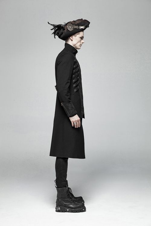  Steampunk Mid-length Coat Punk Rave WY-1000LCM/BK  7