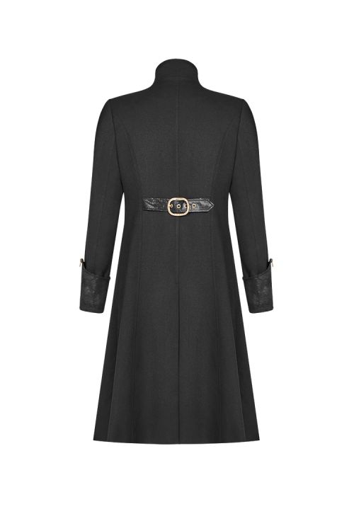 Steampunk Mid-length Coat Punk Rave WY-1000LCM/BK  4