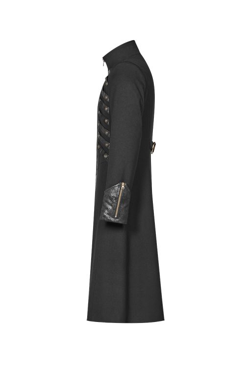  Steampunk Mid-length Coat Punk Rave WY-1000LCM/BK  3