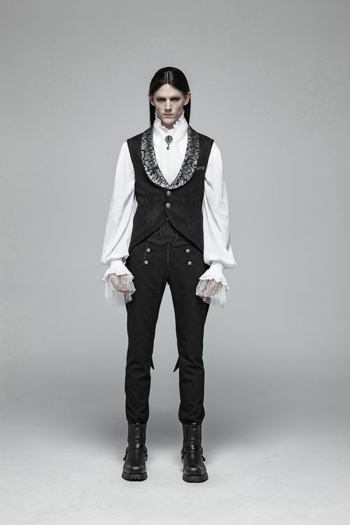  Gothic Swallow Tail Vest Punk Rave WY-1001MJM/BK  5