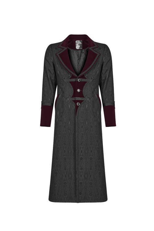  Goth Vampire Master Mid-length Punk Rave WY-1010XCM/BK-RD  2