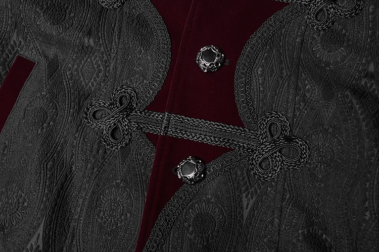  Goth Vampire Master Mid-length Punk Rave WY-1010XCM/BK-RD  8