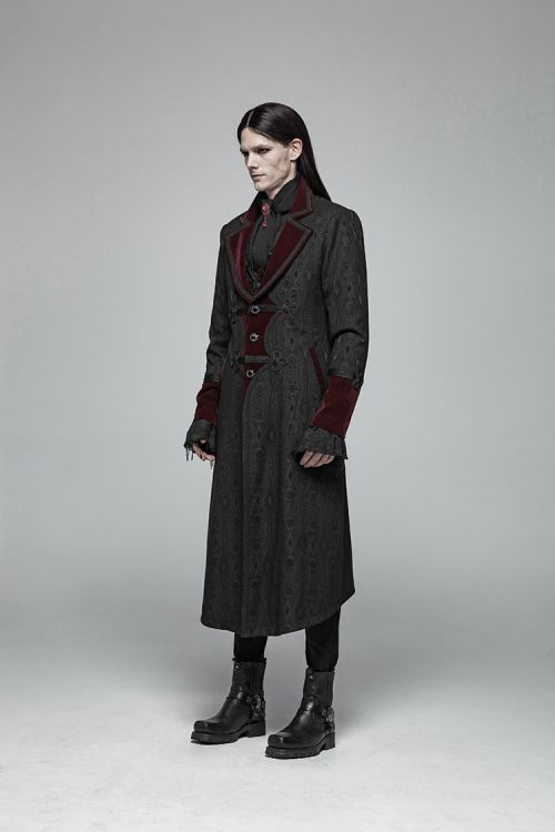  Goth Vampire Master Mid-length Punk Rave WY-1010XCM/BK-RD  6