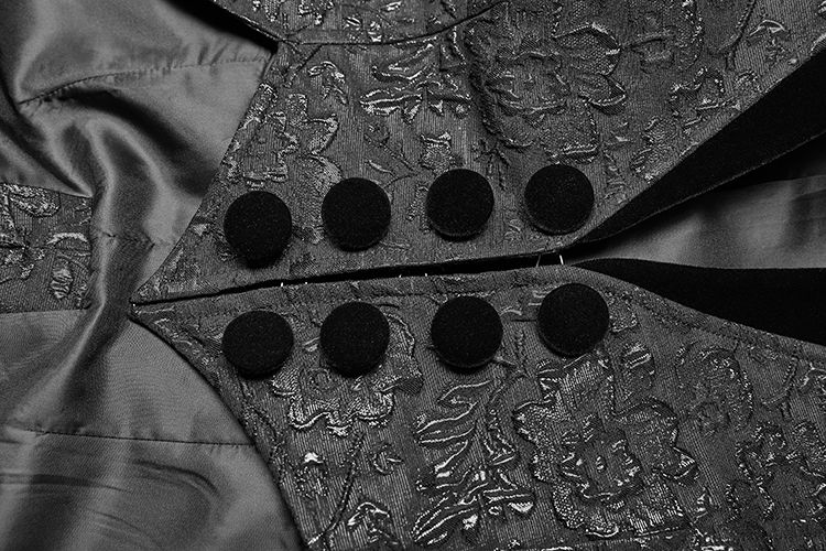  Gothic Medium Length Jacquard Jacket Punk Rave WY-1011LCM/BK  8