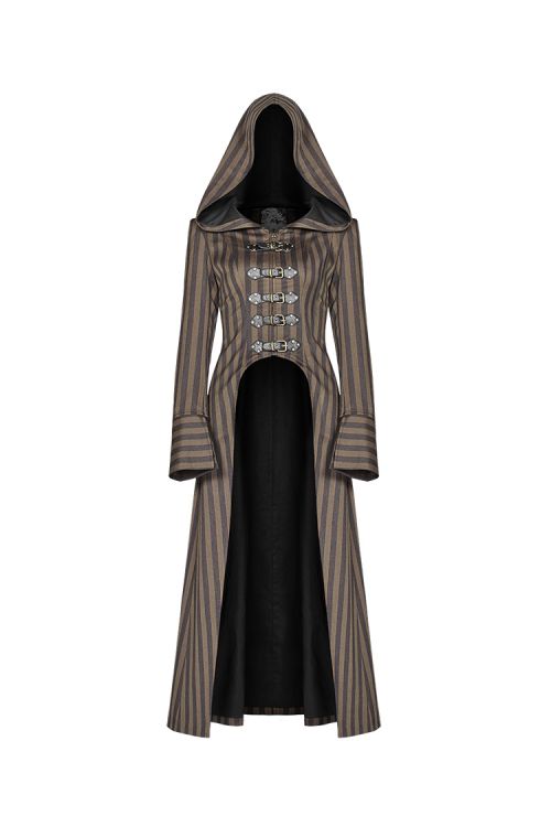  Steam Punk Striped Long Coat Punk Rave WY-1034LCF/CO  2